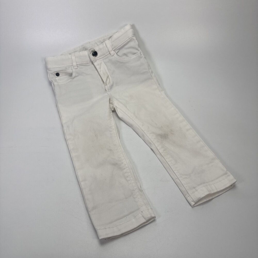 White Jacadi 18 Month Pants Dress Stretch Denim